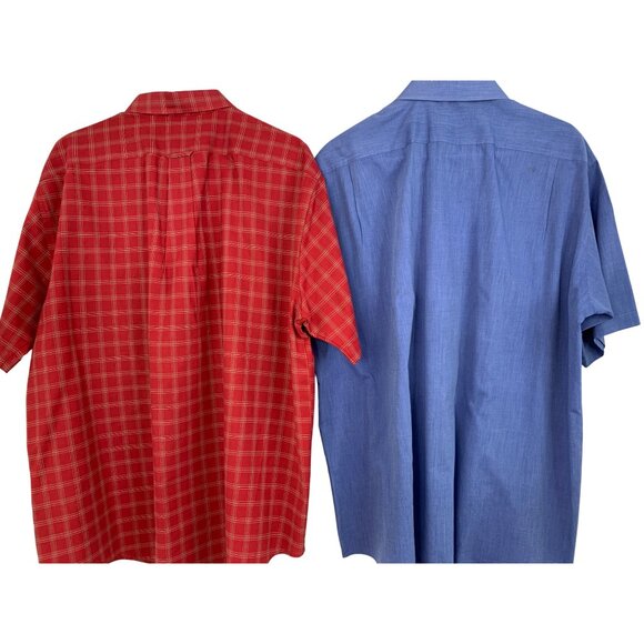 Lot Of 2 VTG Towncraft Button-Down Short Sleeve Shirts XL Cotton Blend 8850 EUC - Picture 6 of 10